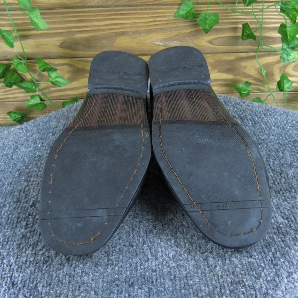Calvin Klein Neil Leather Loafers Dress Shoes‎ Slip On Black Size 8M